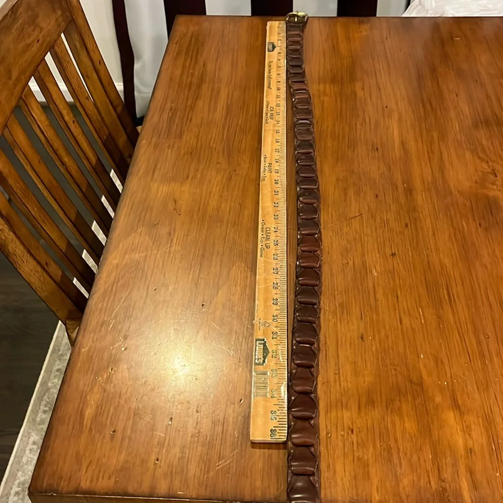 Oil Tanned Leather Belt brown Mens Size Medium 1” Wide